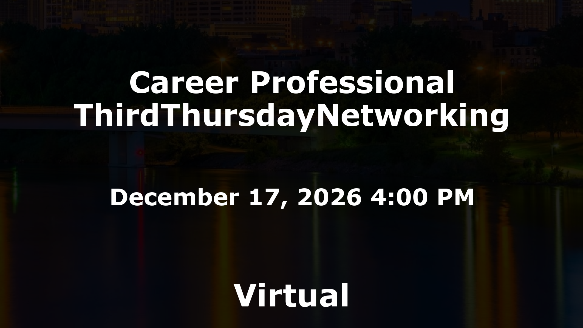 Career Professional ThirdThursdayNetworking event image